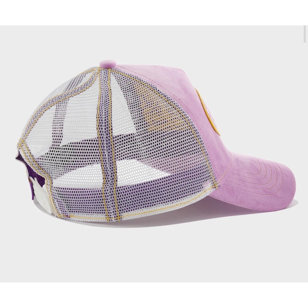 NEW Von Dutch Grape Light‎ Purple Velvet white Mesh Trucker SnapBack Unisex hat - Picture 3 of 8